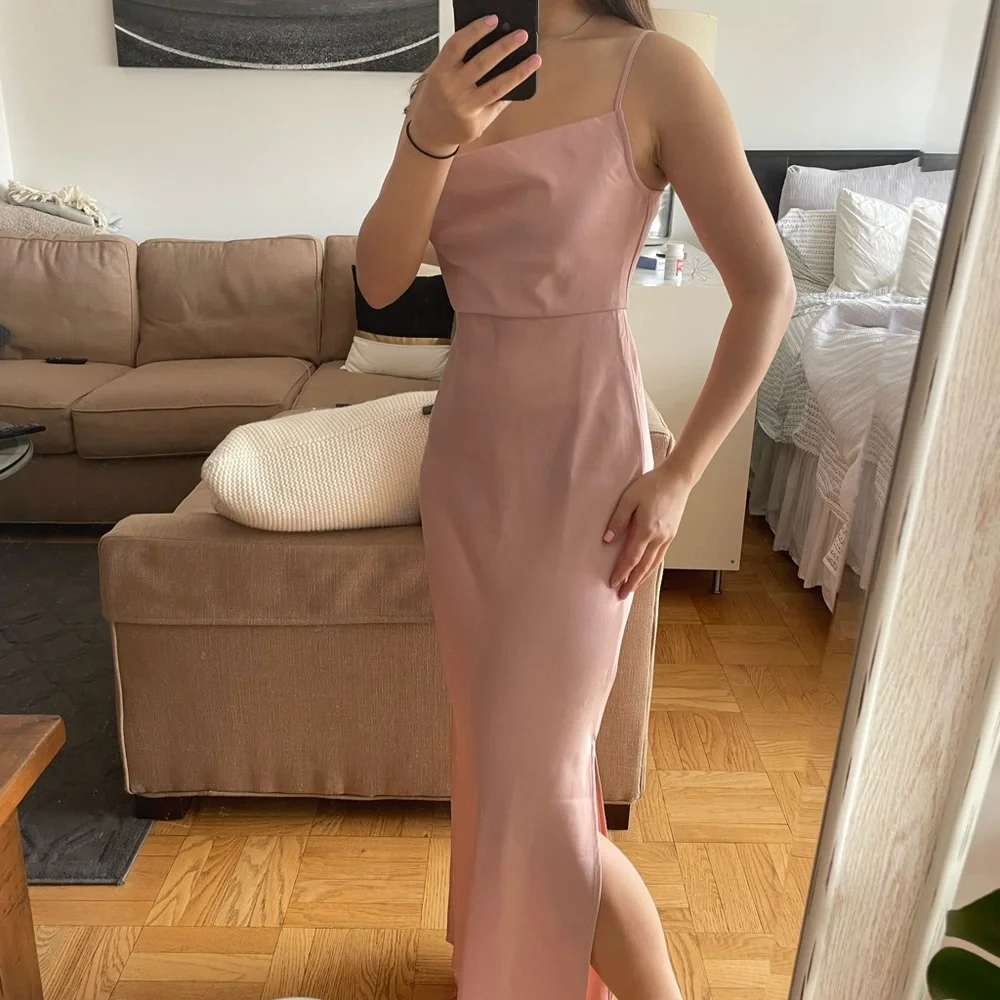 BHLDN Anthropologie Cali Pink Midi Dress - size 2 - Picture 2 of 5